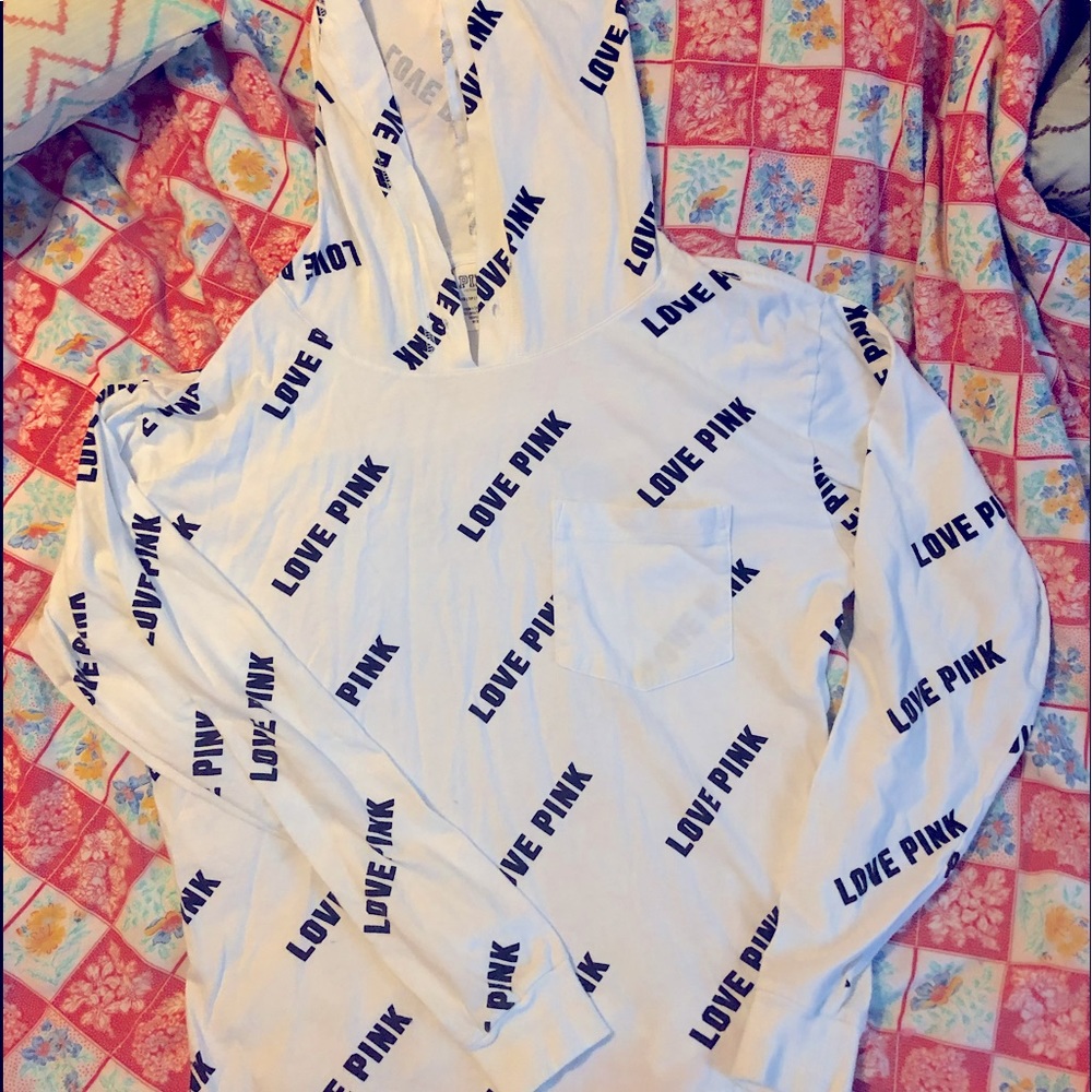 XS PINK Crop Hoodie